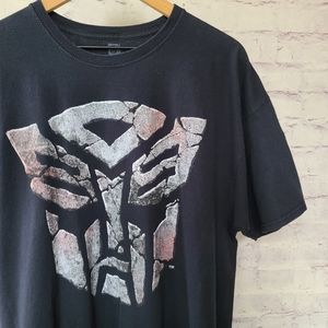 Transformers Stone Autobot Graphic Print Tee Black XXL 25"x30"
